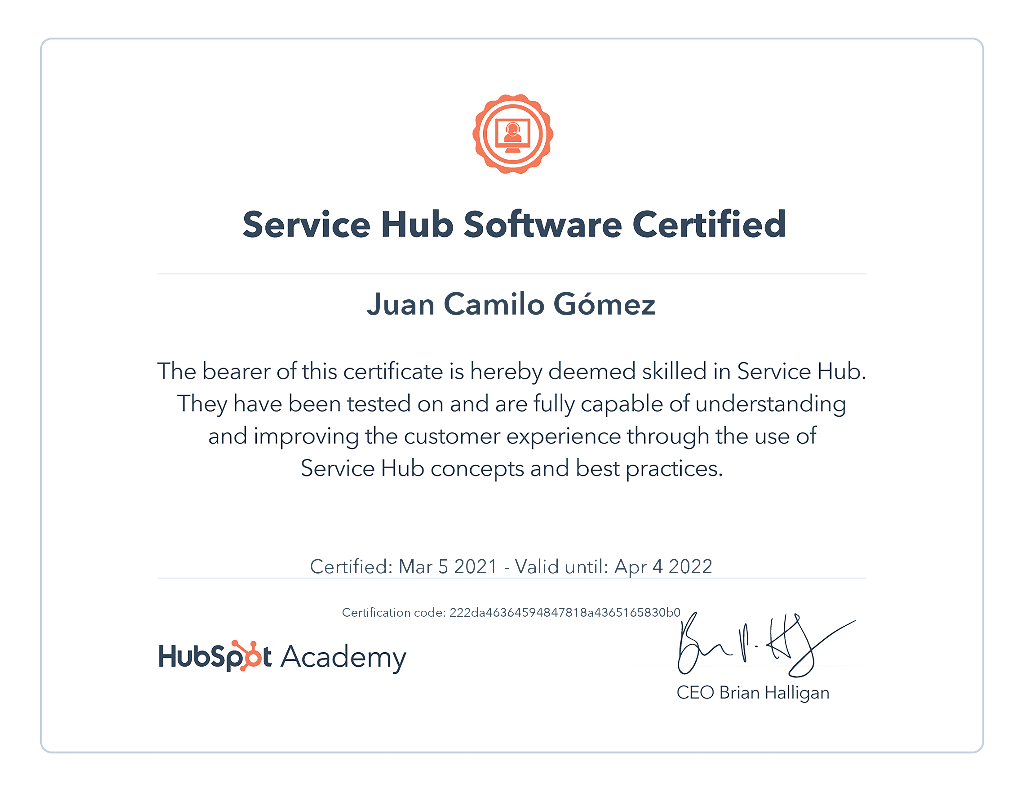 HubSpot Academy Service Hub Software Certification